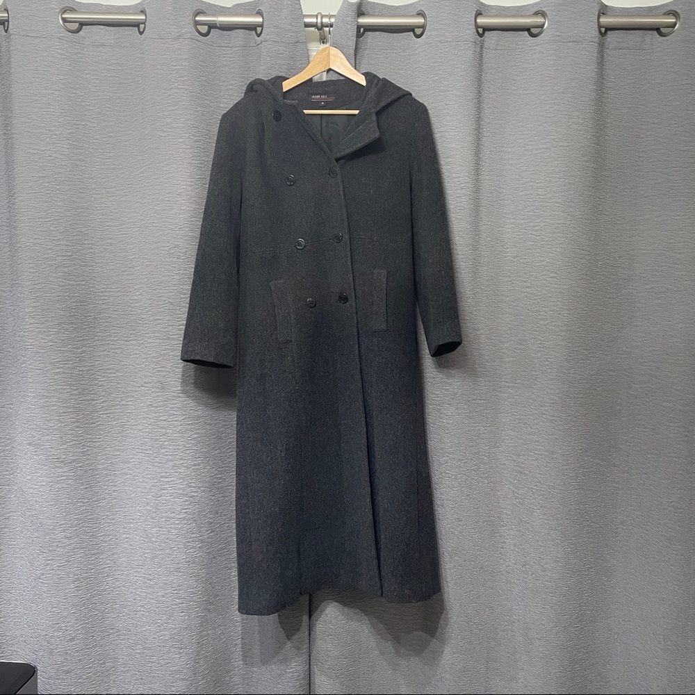 Jason Kole 💯 Wool Long Hooded Jacket Pea Coat